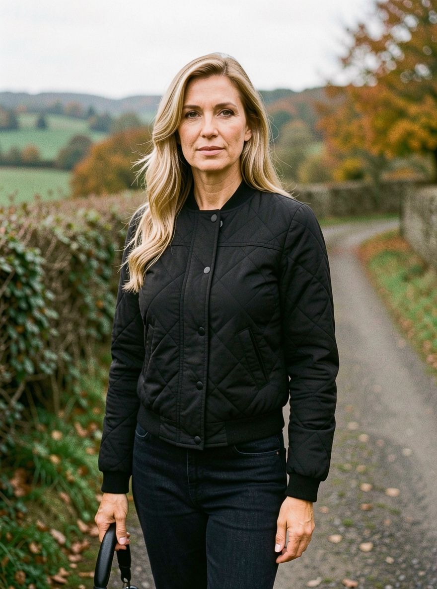 Women's Short Parka — Slim-Fit Padded Winter Jacket - Black