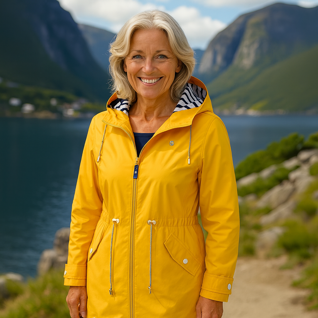 Women's Hooded Jacket with Adjustable Waist | E&W - 7 - Elenwear
