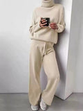 Two-Piece Set Women | Relaxed Knit Design with Cozy Turtleneck | E&W - 1 - Elenwear