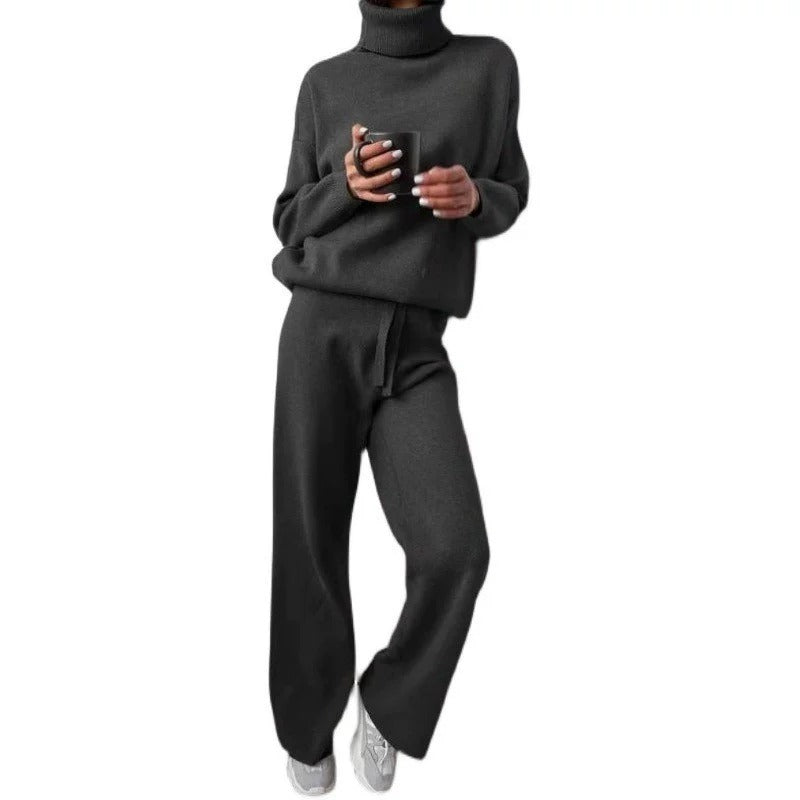 Two-Piece Set Women | Relaxed Knit Design with Cozy Turtleneck | E&W - 5 - Elenwear