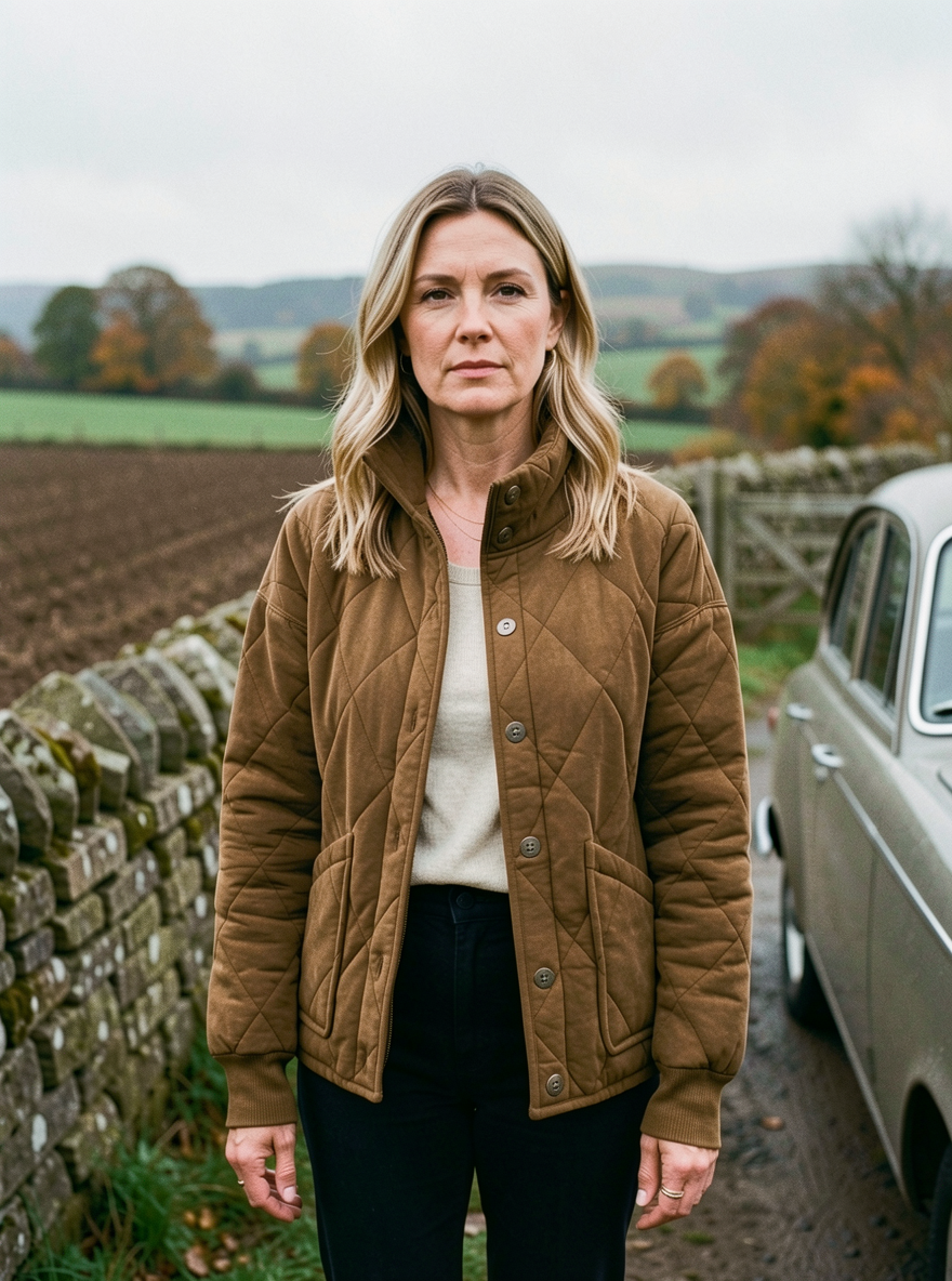 Quilted Jacket, Long Sleeve - Khaki