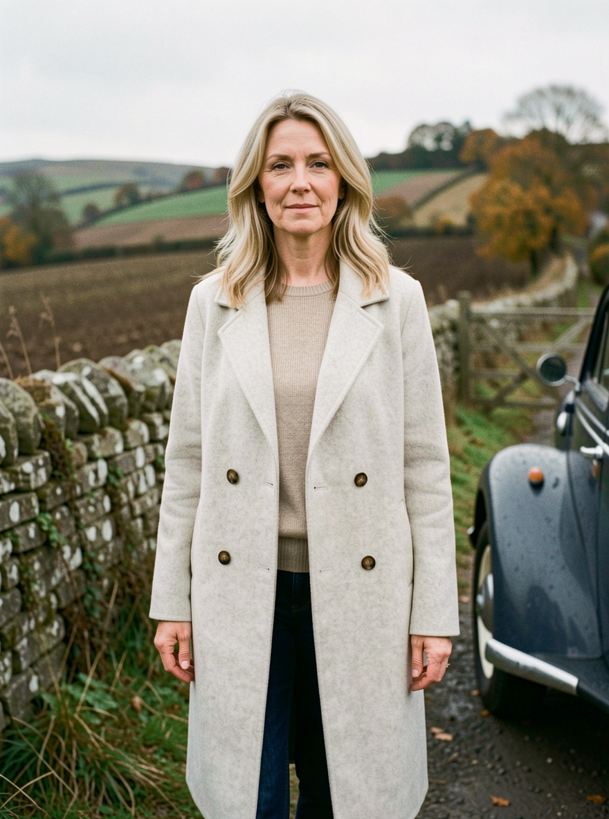 Double-Faced Cashmere Wool Coat - White