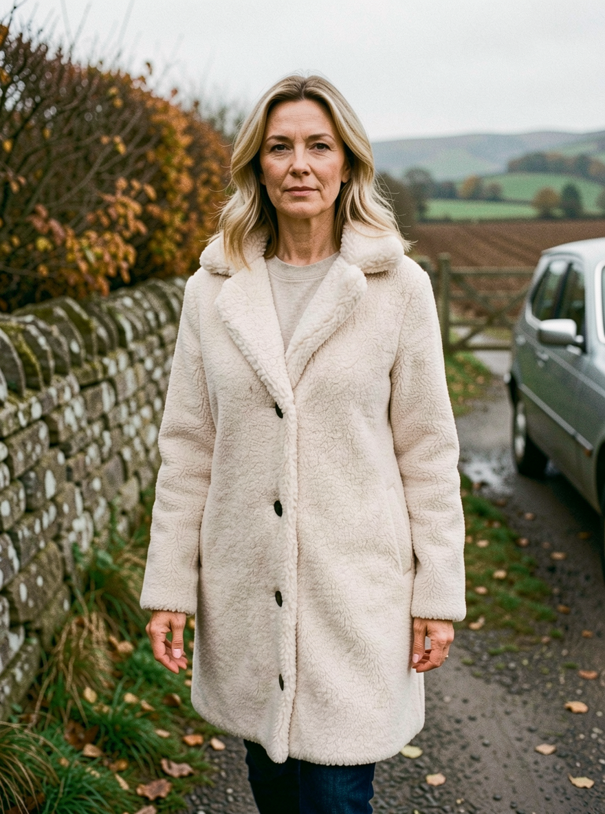 Lambswool-Blend Lapel Coat - Apricot