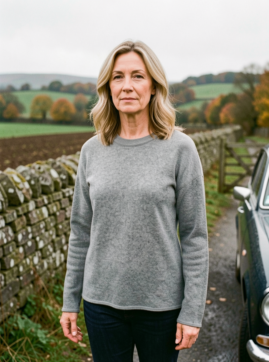 Women's High-Neck Knit Sweater — Seamless Relaxed Pullover - Silver Gray